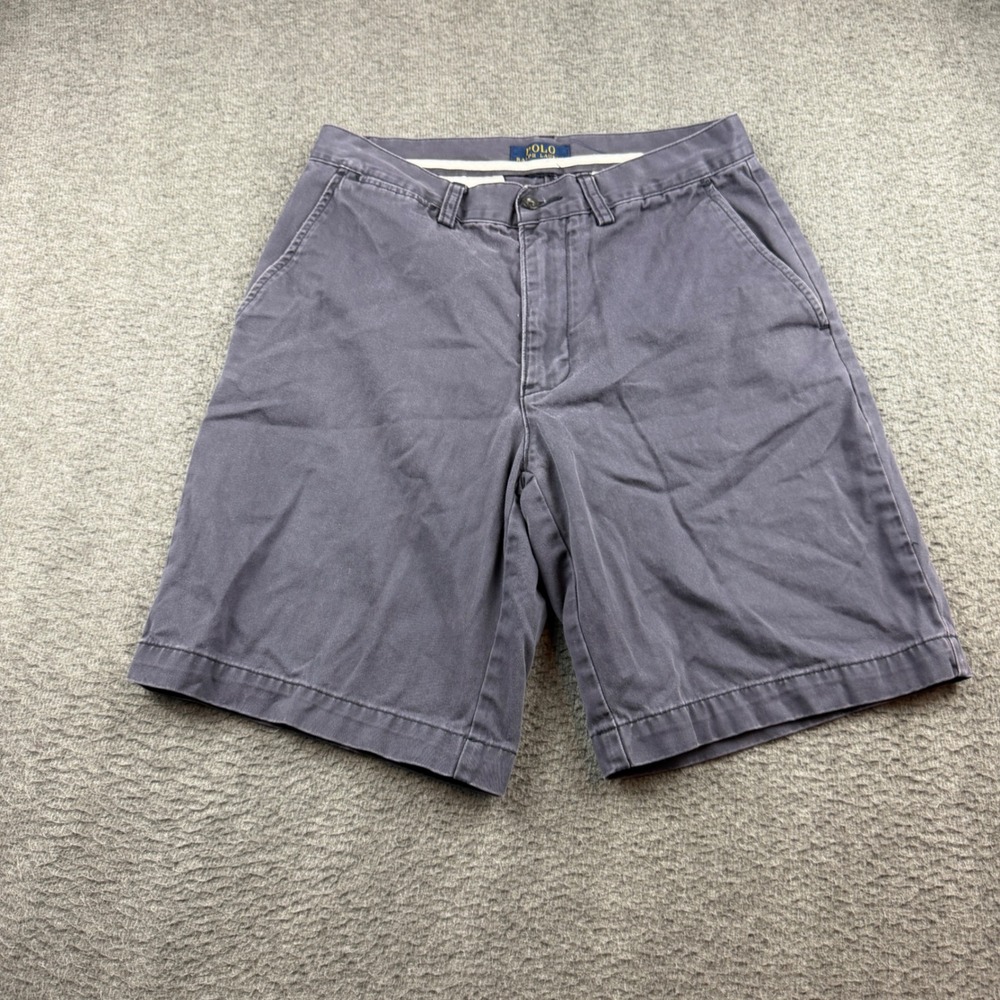 Polo Ralph Lauren Chino Shorts Men's 29 Blue Cotton Flat Front Casual Summer